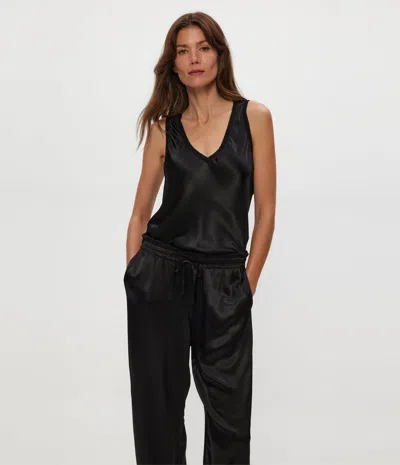 Michael Stars Pixie Satin Jogger In Black