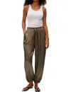 Michael Stars Pixie Satin Jogger In Olive In Green
