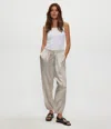 Michael Stars Pixie Satin Jogger In Silver
