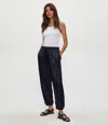Michael Stars Pixie Satin Jogger In White
