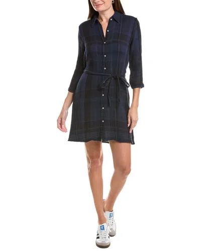 Michael Stars Polly Gauze Shirtdress In Blue