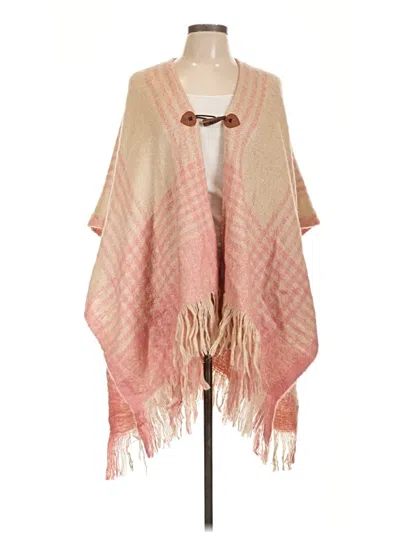 Pre-owned Michael Stars Poncho In Pink
