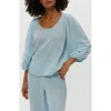 Michael Stars Pruitt Balloon Sleeve Gauze Top In Fountain