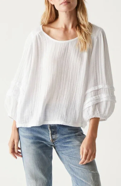 MICHAEL STARS MICHAEL STARS PRUITT BALLOON SLEEVE GAUZE TOP