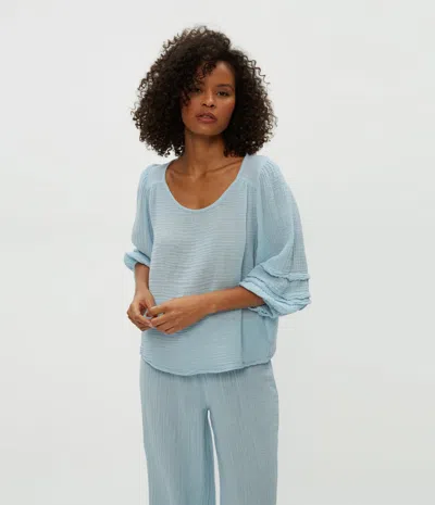 MICHAEL STARS PRUITT BALLOON SLEEVE TOP