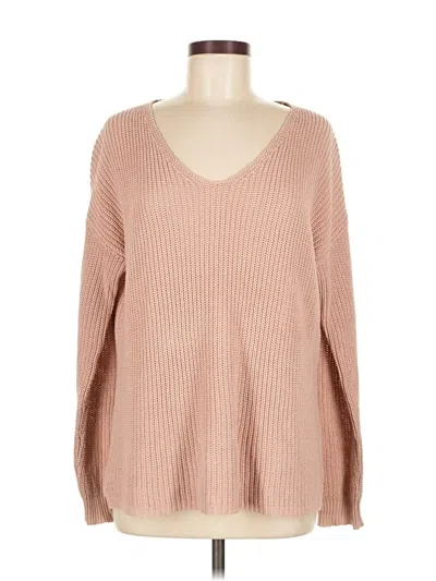 Pre-owned Michael Stars Pullover Sweater In Brown