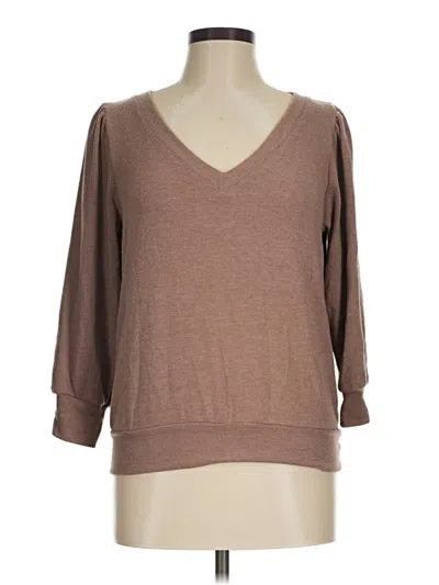 Pre-owned Michael Stars Pullover Sweater In Brown