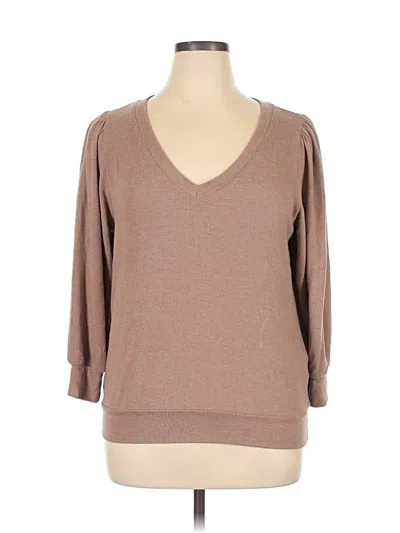 Pre-owned Michael Stars Pullover Sweater In Brown