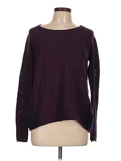 Pre-owned Michael Stars Pullover Sweater In Burgundy