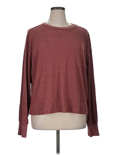 Pre-owned Michael Stars Pullover Sweater In Burgundy