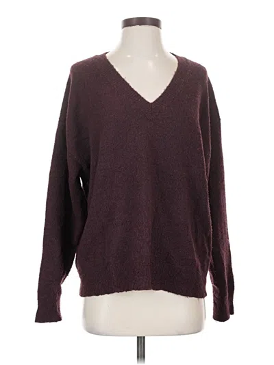 Pre-owned Michael Stars Pullover Sweater In Burgundy