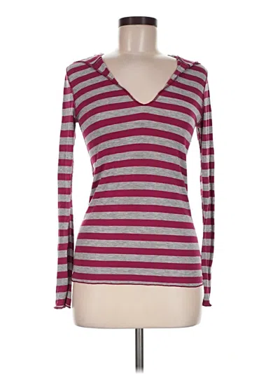 Pre-owned Michael Stars Pullover Sweater In Burgundy