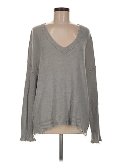 Pre-owned Michael Stars Pullover Sweater In Gray