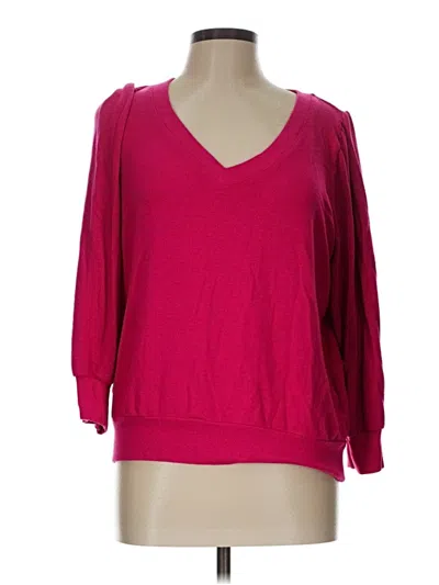 Pre-owned Michael Stars Pullover Sweater In Pink
