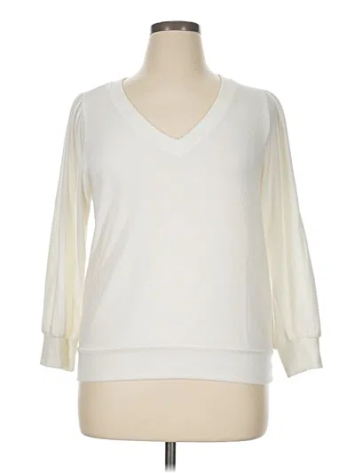 Pre-owned Michael Stars Pullover Sweater In White