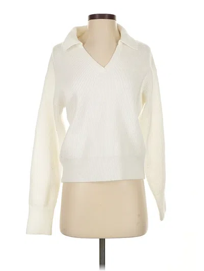 Pre-owned Michael Stars Pullover Sweater In White