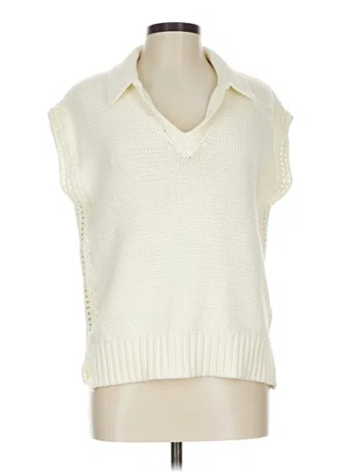 Pre-owned Michael Stars Pullover Sweater In White