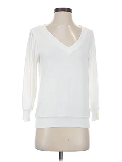 Pre-owned Michael Stars Pullover Sweater In White