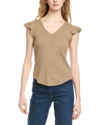 Michael Stars Quinn Henley Tank In Brown