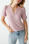 Michael Stars Quinn Puff Sleeve Top In Sachet