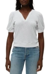 Michael Stars Quinn Puff Sleeve Rib Top In White