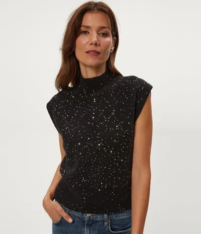 Michael Stars Raina Mock Neck Sweater In Black