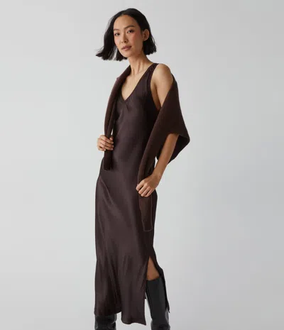 Michael Stars Randi Satin Midi Dress In 18 Karat