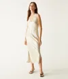 Michael Stars Randi Satin Midi Dress In Toffee