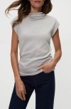 Michael Stars Amara Crop Tee In Hematite