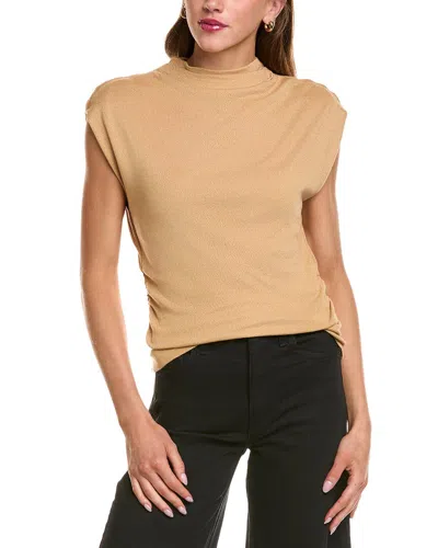 Michael Stars Reese Power Shoulder Top In Neutral