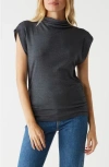 Michael Stars Reese Power Shoulder Top In Oxide