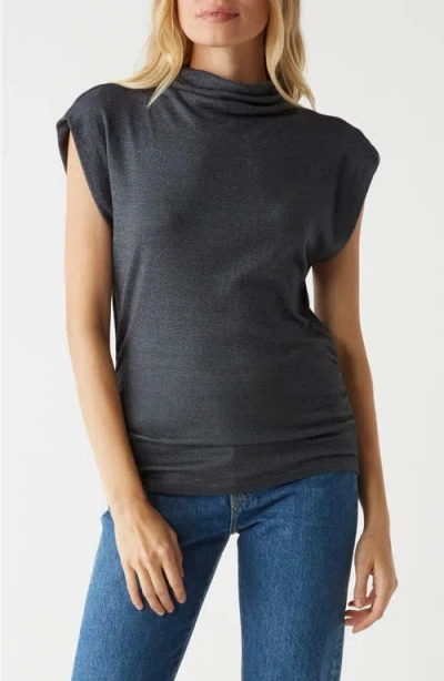 Michael Stars Reese Power Shoulder Top In Oxide