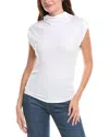 Michael Stars Reese Power Shoulder Top In White