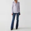 Michael Stars Regan Thermal Henley Tee In Purple