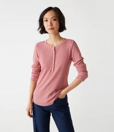 Michael Stars Regan Thermal Henley Tee In Molt