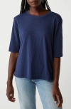 Michael Stars Reid Oversized Crewneck Top In Blue
