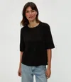Michael Stars Reid Oversized Crew In Black