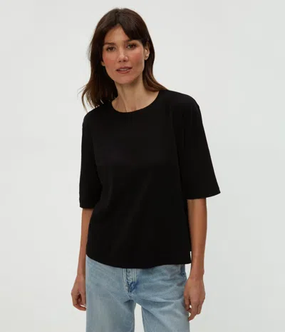 Michael Stars Reid Oversized Crew In Black