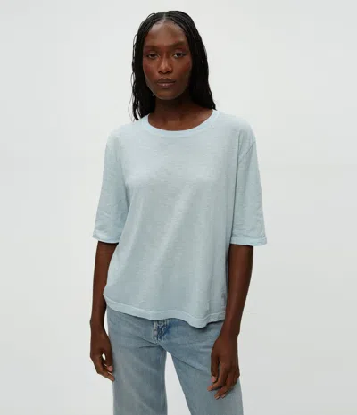Michael Stars Reid Oversized Crewneck Top In Blue
