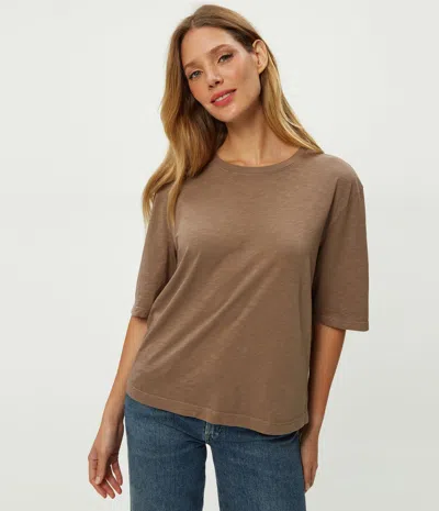 Michael Stars Reid Oversized Crew In Brown