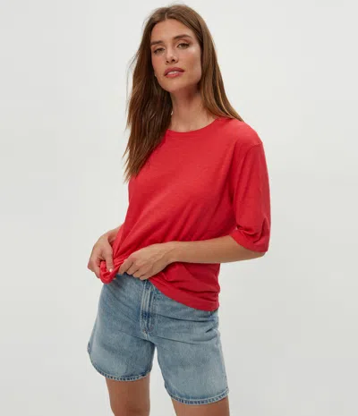 Michael Stars Reid Oversized Crew In Red
