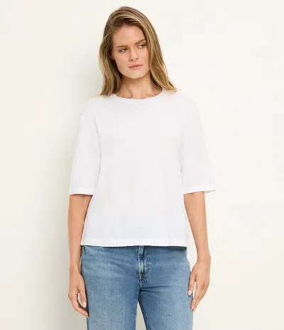 Michael Stars Reid Oversized Crewneck Top In White