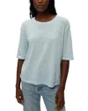 Michael Stars Reid Oversized Crewneck Top In Fountain