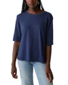 Michael Stars Reid Oversized Crewneck Top In Nocturnal