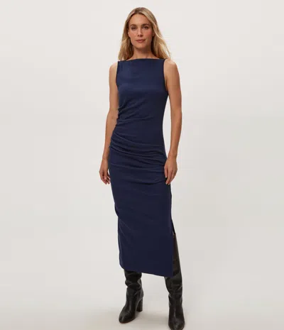 Michael Stars Reign Midi Pleated Dress In Black