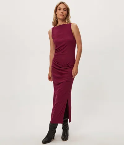 Michael Stars Reign Midi Pleated Dress In Red