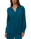 Michael Stars Relaxed Button Down Top In Blue