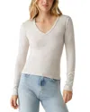 Michael Stars Remi V Neck Tee In Cement