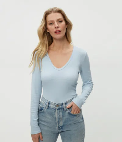 Michael Stars Remi V-neck Tee In Fountain