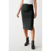 Michael Stars Reyna Ruched Midi Skirt In Black